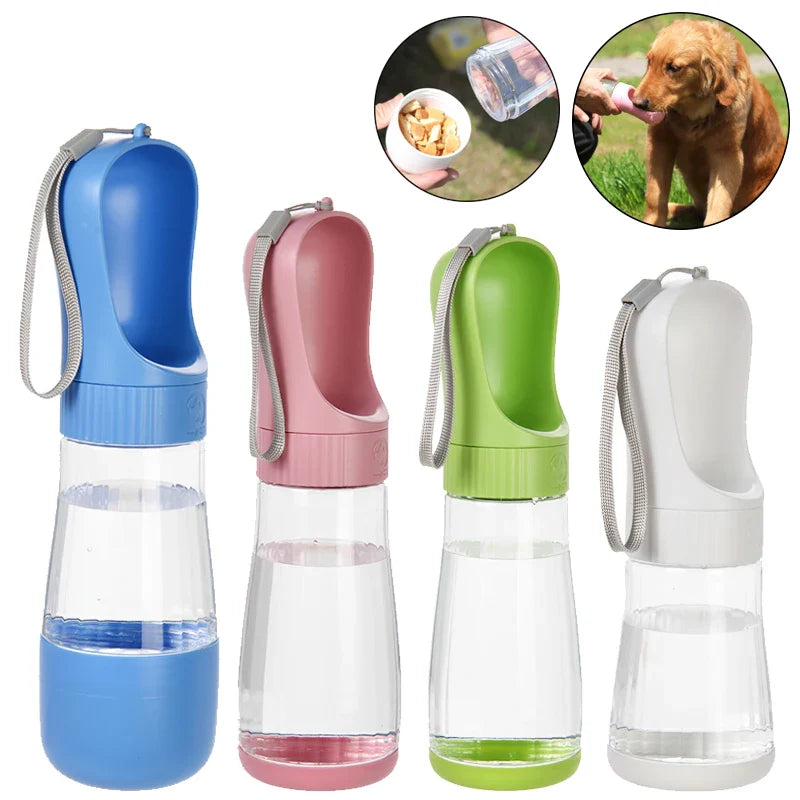 2-in-1 Dog Water Bottle & Food Container – Portable Pet Water