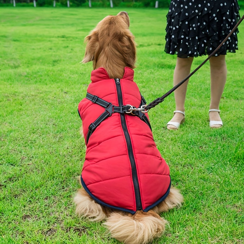 Thick Red M Dog Winter Ski Coat
