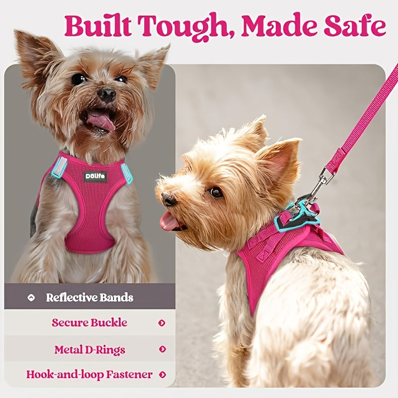 Reflective Mesh Dog Harness - Step-In Design