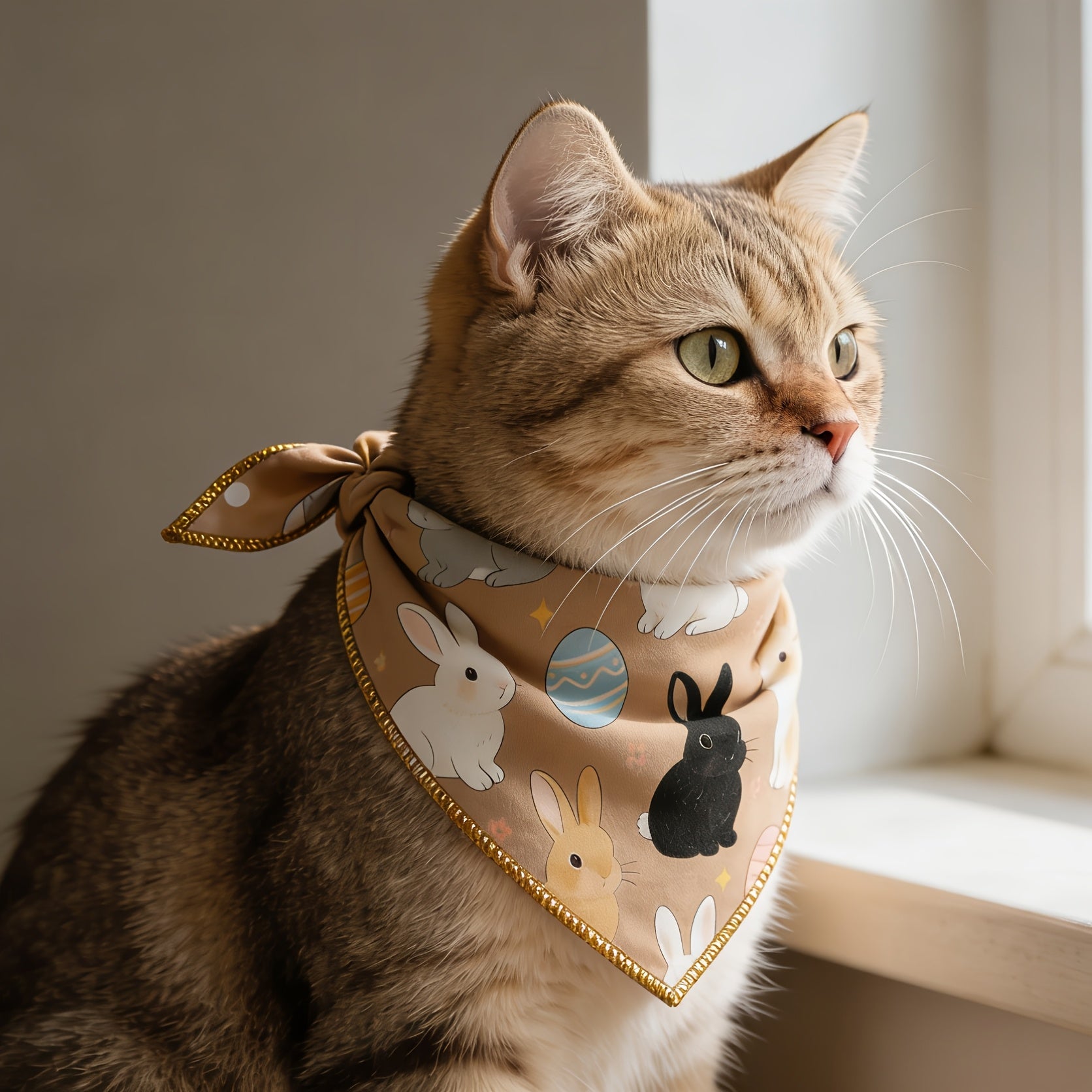 Easter Dog Scarf - Adjustable Triangular
