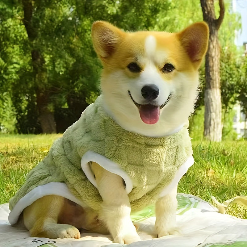 Fleece-Lined Dog Vest for Corgis & Medium Breeds - Warm Winter Clot...