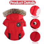 Dog Winter Coat - Warm Windproof Small Dog Jacket
