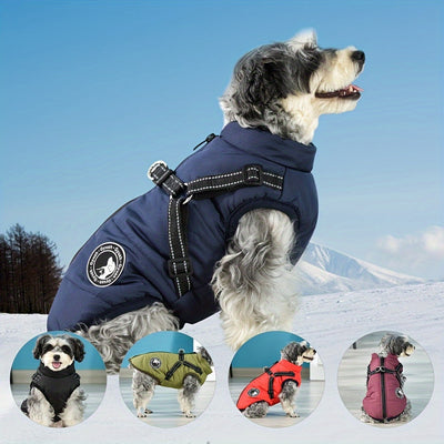 Dog Winter Jacket - Waterproof Insulated Ski Vest