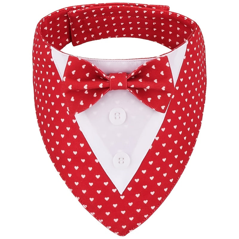 1pc Pets Scarf Festival Plaid Bow Tie Pet Collar Dog Cat Perfect for Valentine's Day Easter Independence Day Thanksgiving Day Christmas Wedding Decorations Pets Costume