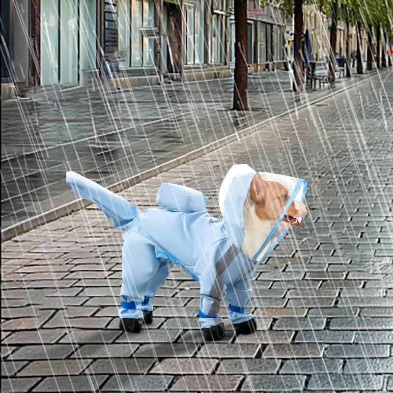 Waterproof Dog Raincoat - Reflective Dog Jacket Adjustable Fit