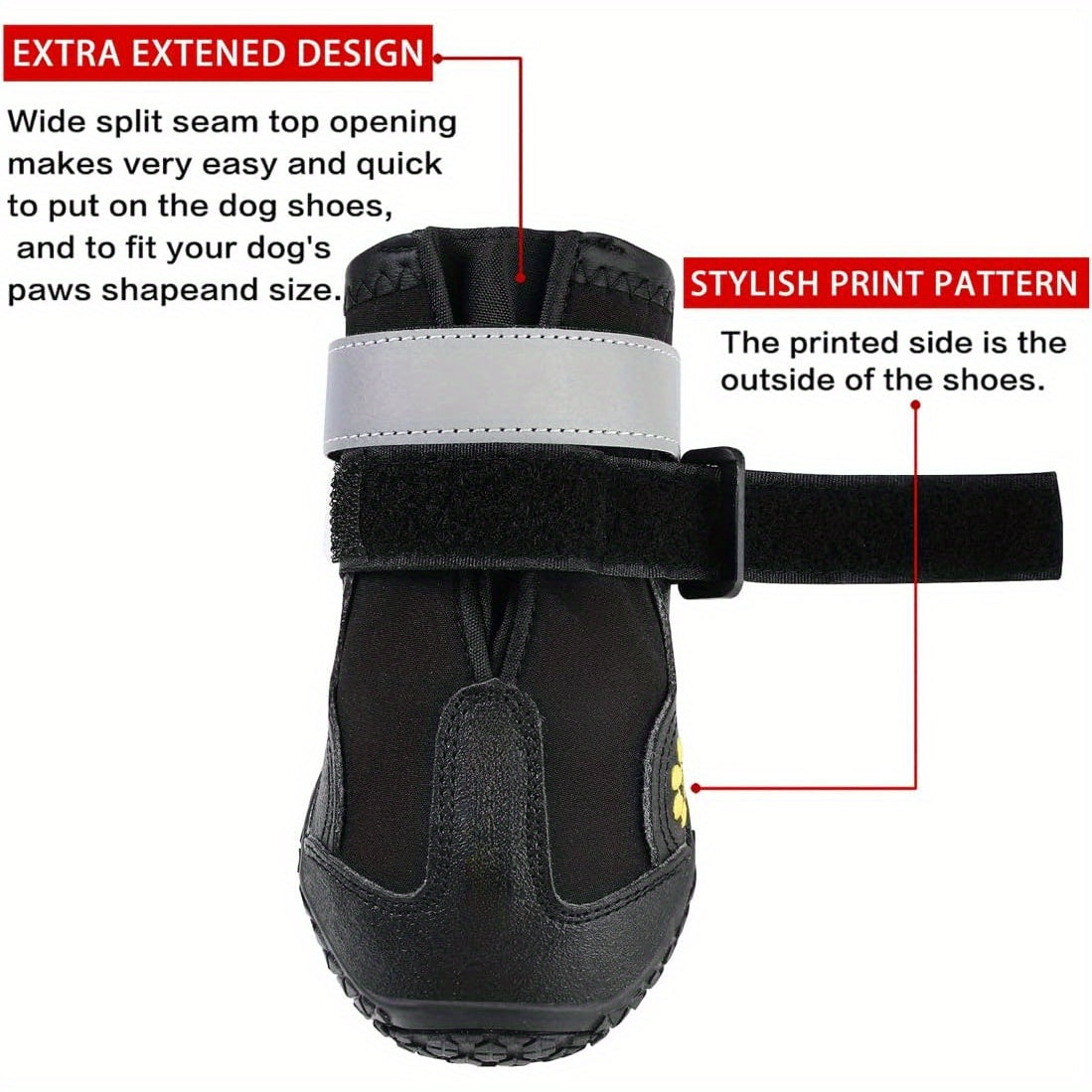Dog Boots - Non Slip Rainproof Winter Shoes