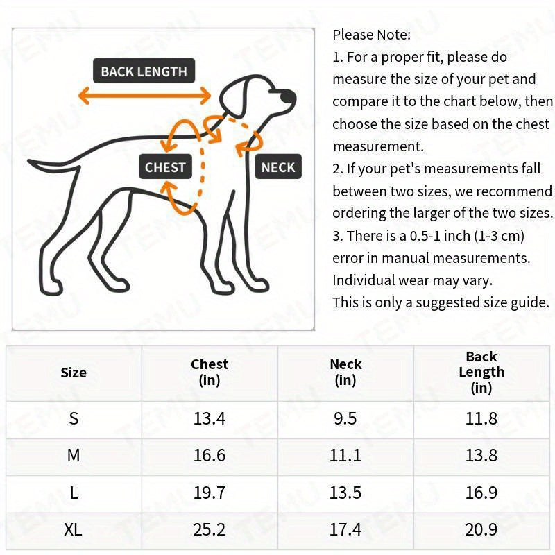 Reflective Dog Jacket - Adjustable Small Medium