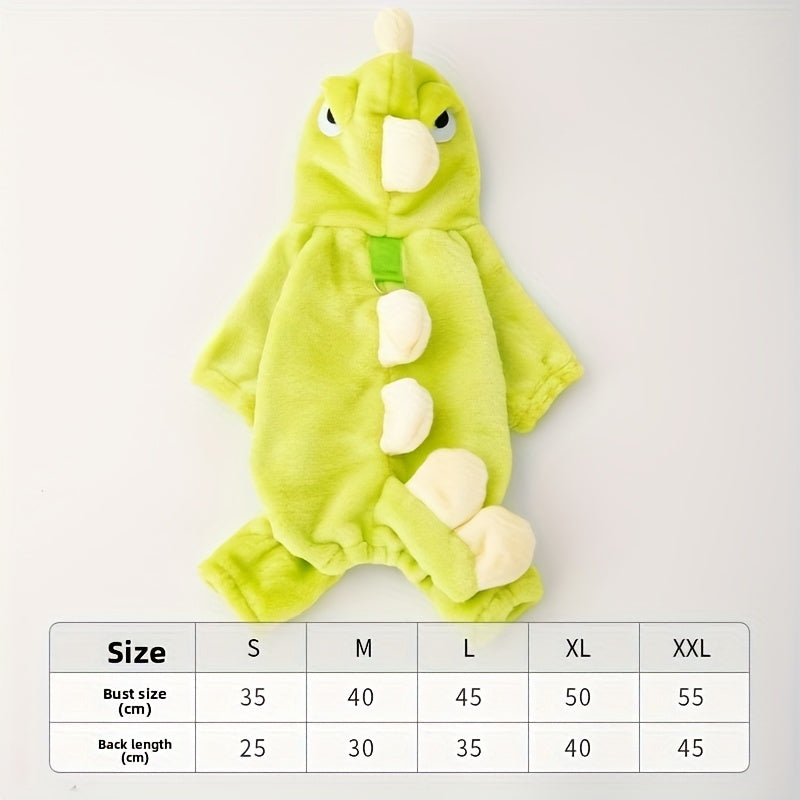 Cute Dog Costumes - Warm Dinosaur Jacket for Small Breeds