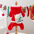 Christmas Pet Costume - Red Santa Warm Jumpsuit