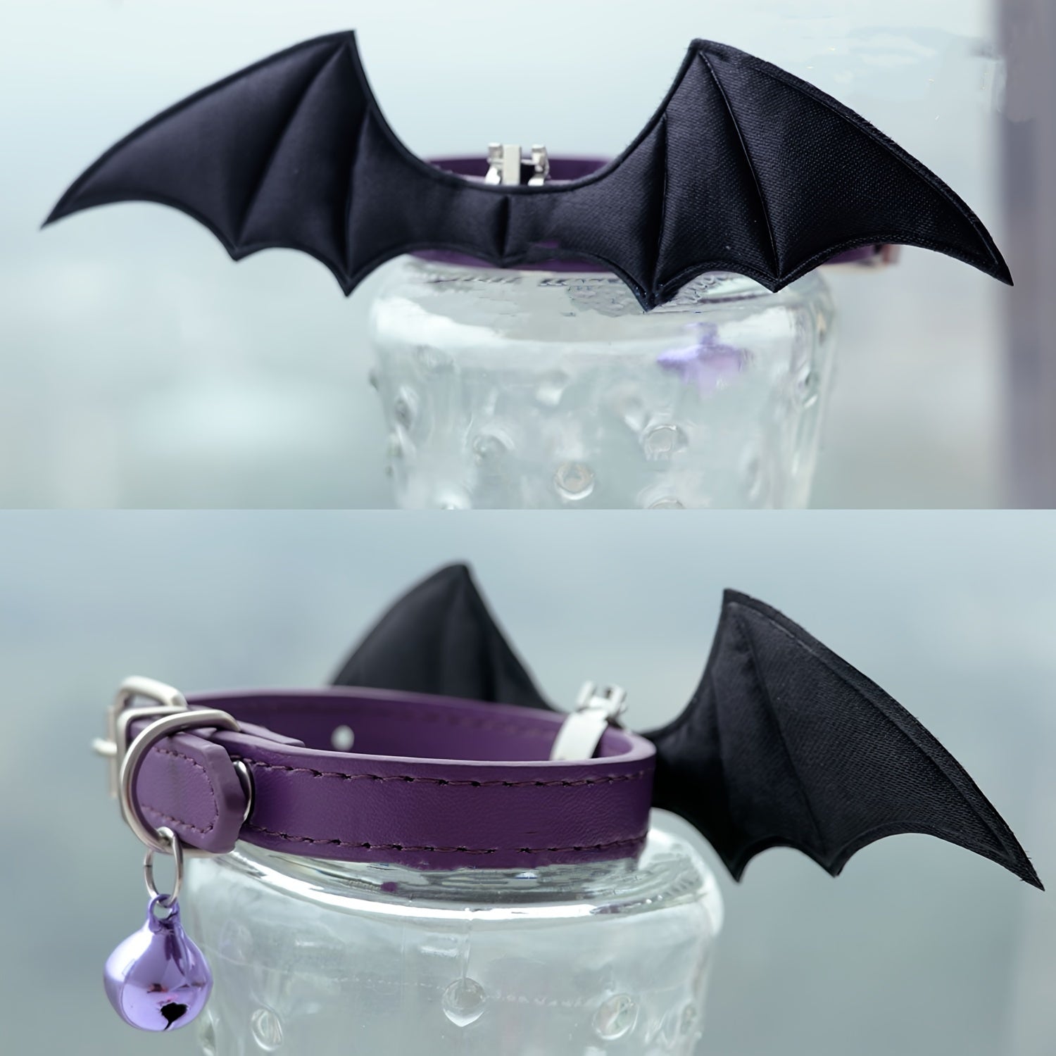 Halloween Pet Collar - Handcrafted Leather with Bell