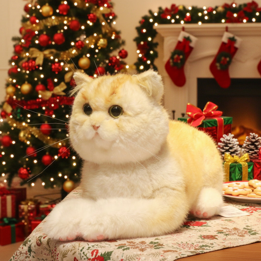 Golden Brtitish Short Hair Cat Plush – Weighted Emotional Support Toy Gift