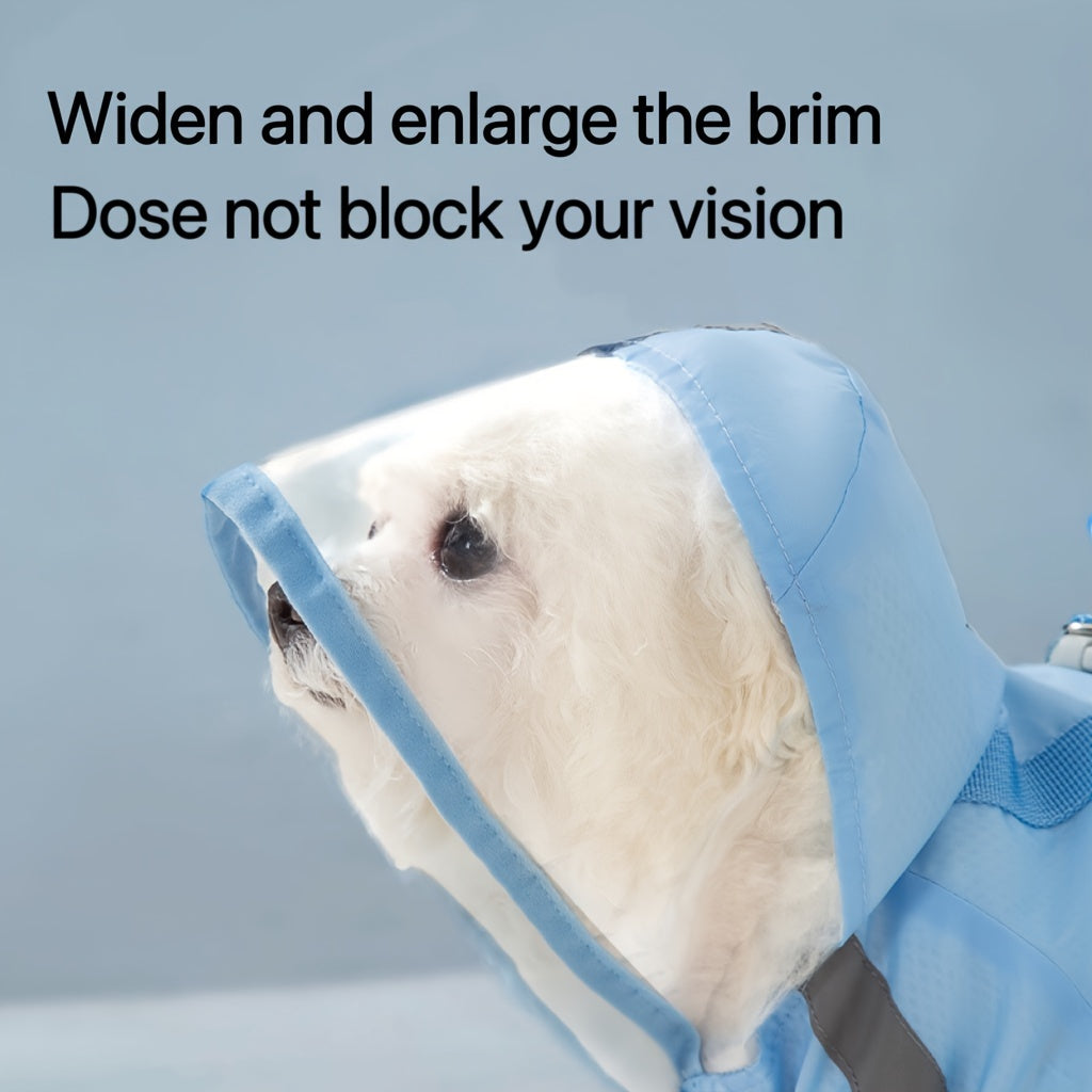 Waterproof Dog Raincoat - Breathable Reflective Coat