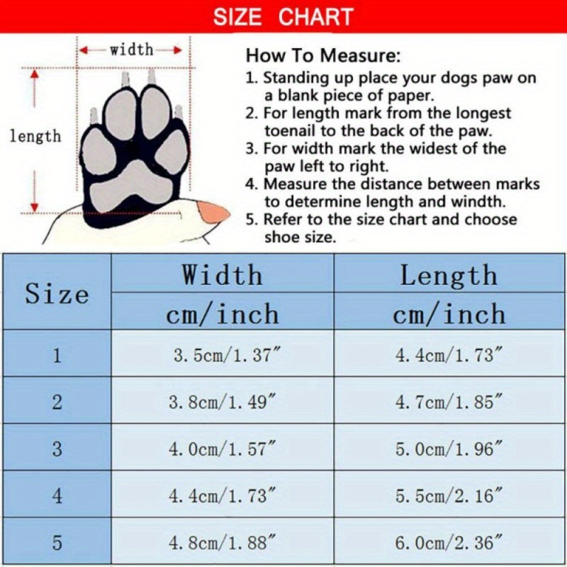 Anti-Slip Dog Boots for Large Dogs - Waterproof Winter