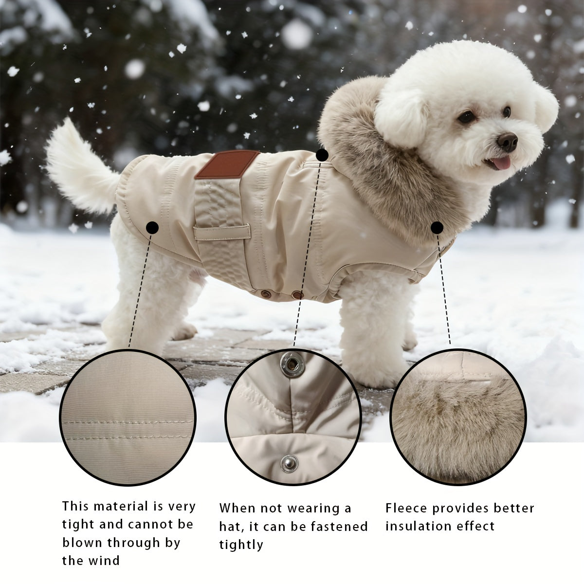 Dog Winter Jacket - Insulated Windproof Small XL