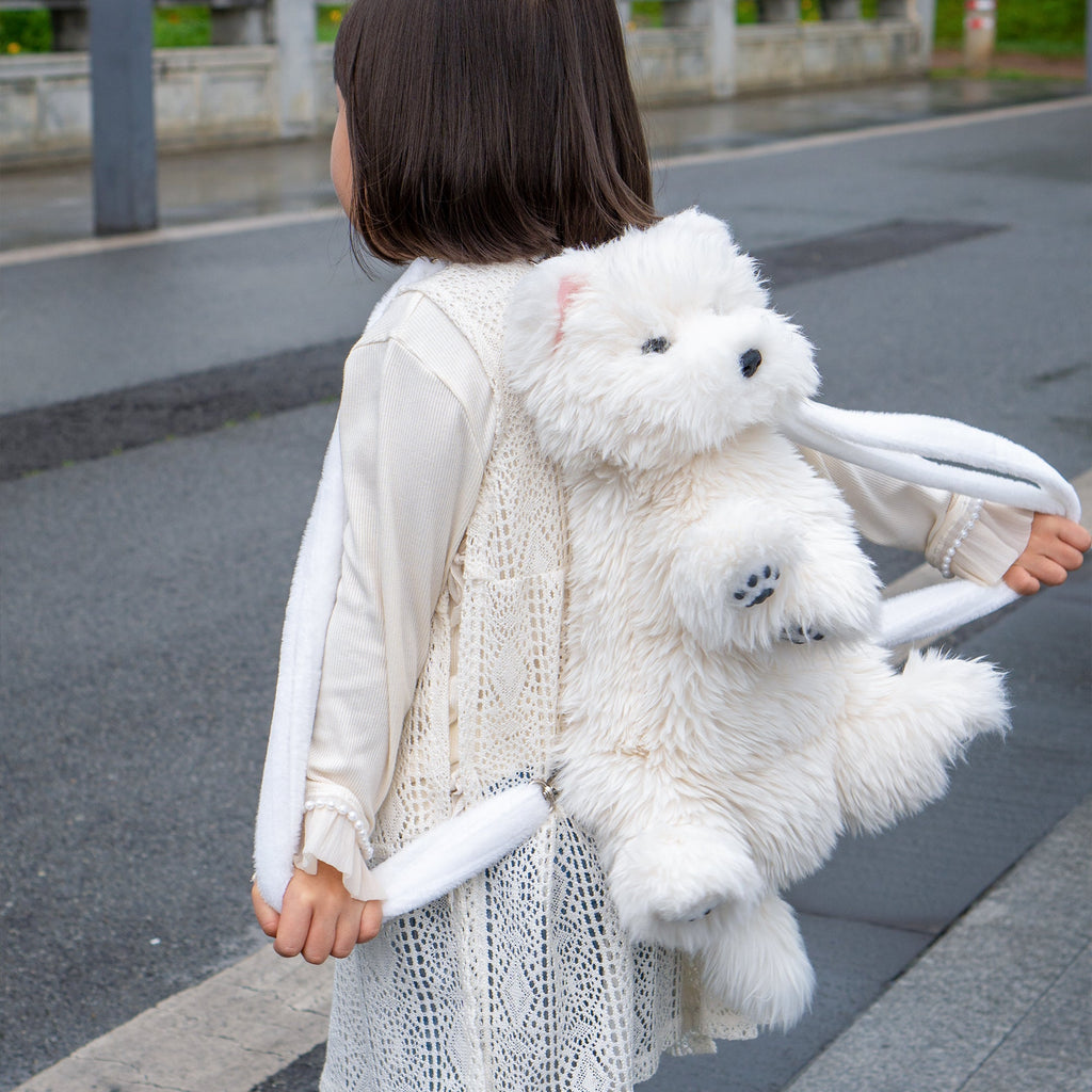 Westie Dog Backpack – Plush Bag for Girls & Puppy Lovers