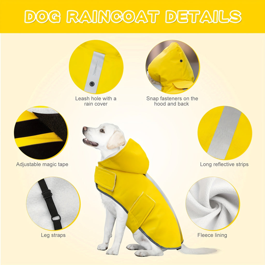 Dog Raincoat - Waterproof Reflective Coat