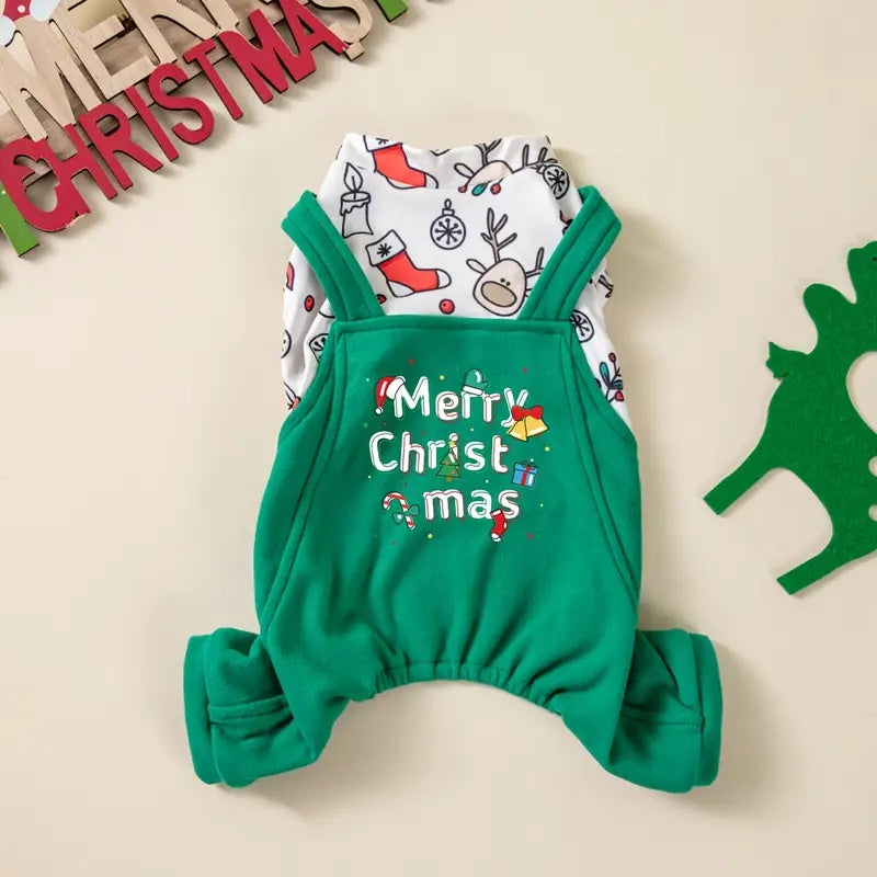 Christmas Dog Overalls - Warm German One-Piece Pants