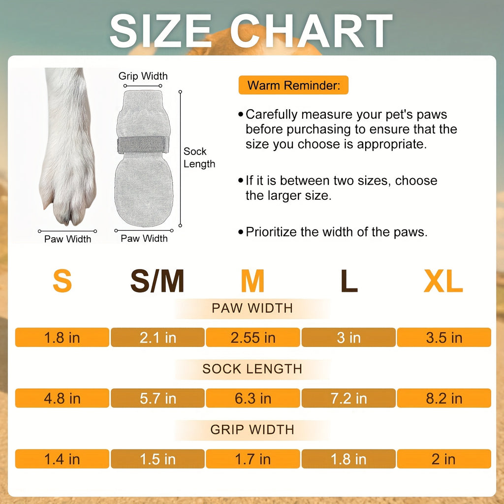 All-Weather Anti-Slip Plush Dog Boots for Medium & Large Breeds