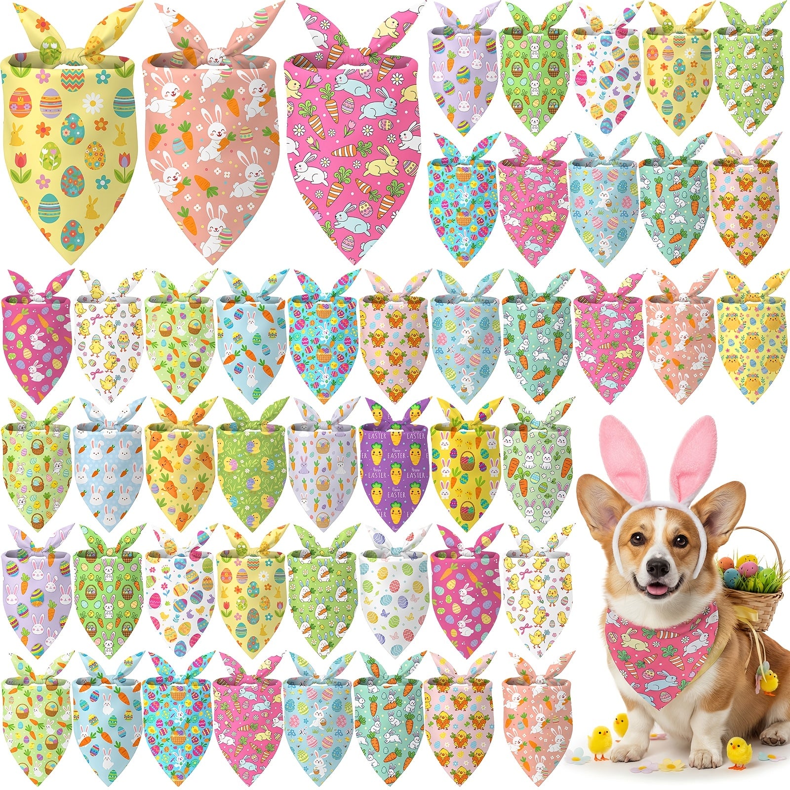 Easter Dog Bandanas - Bulk 50 - Costumes & Photo Props