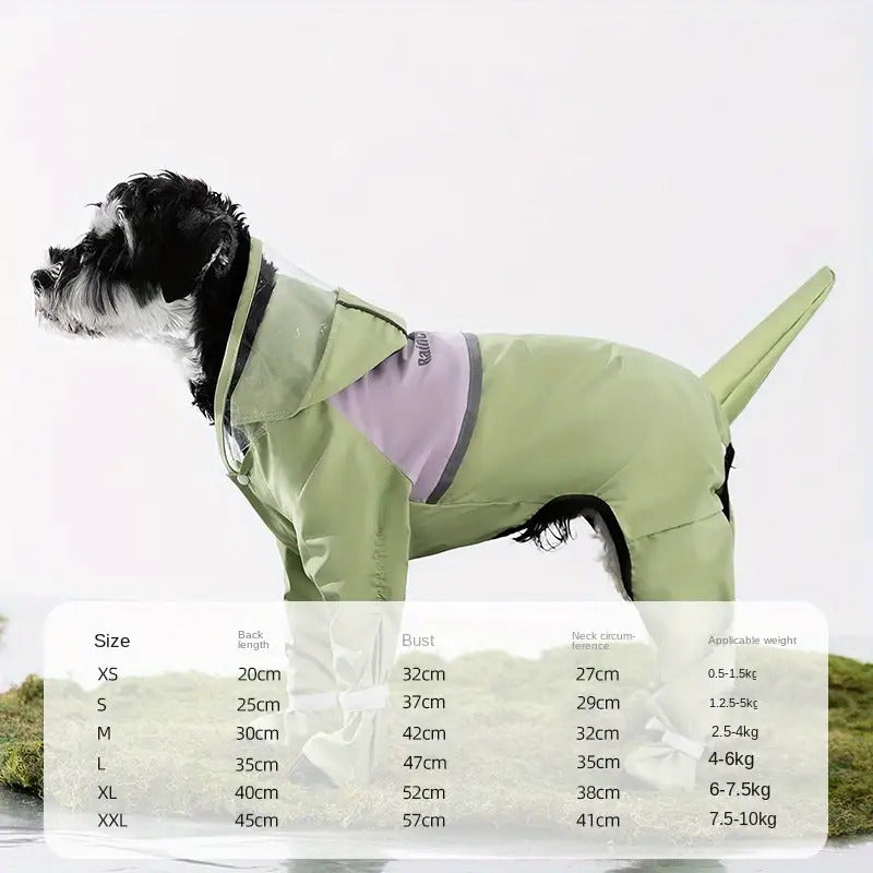 Dog Raincoat - Dog Rain Jacket Waterproof Dog Coat