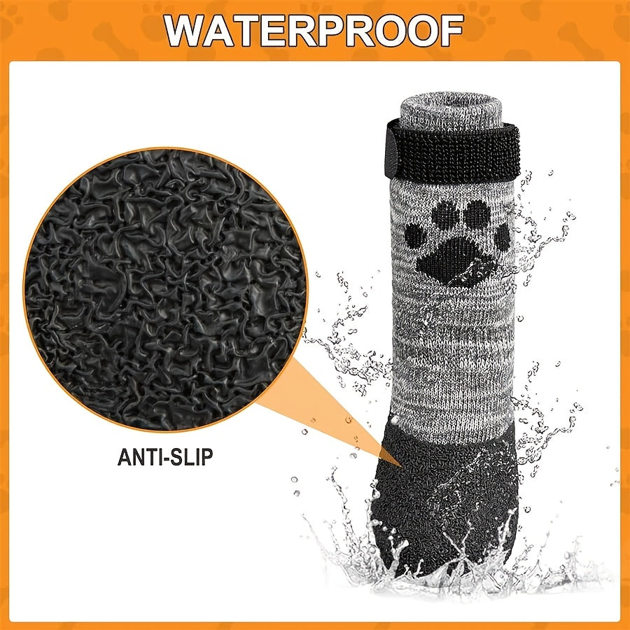 Dog Socks - Waterproof Anti-Slip Pet Footwear Protection