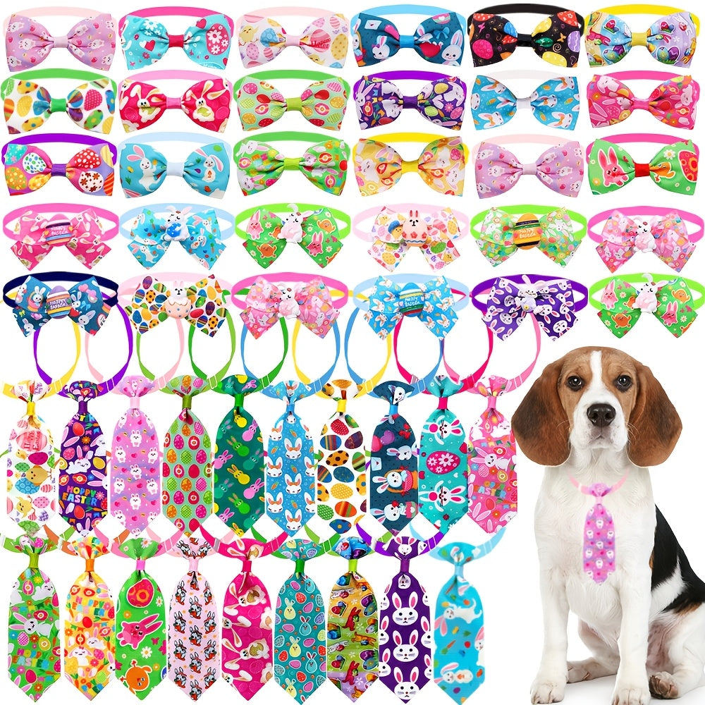 Easter Dog Bow Ties - Adjustable Pet Bows in Bulk