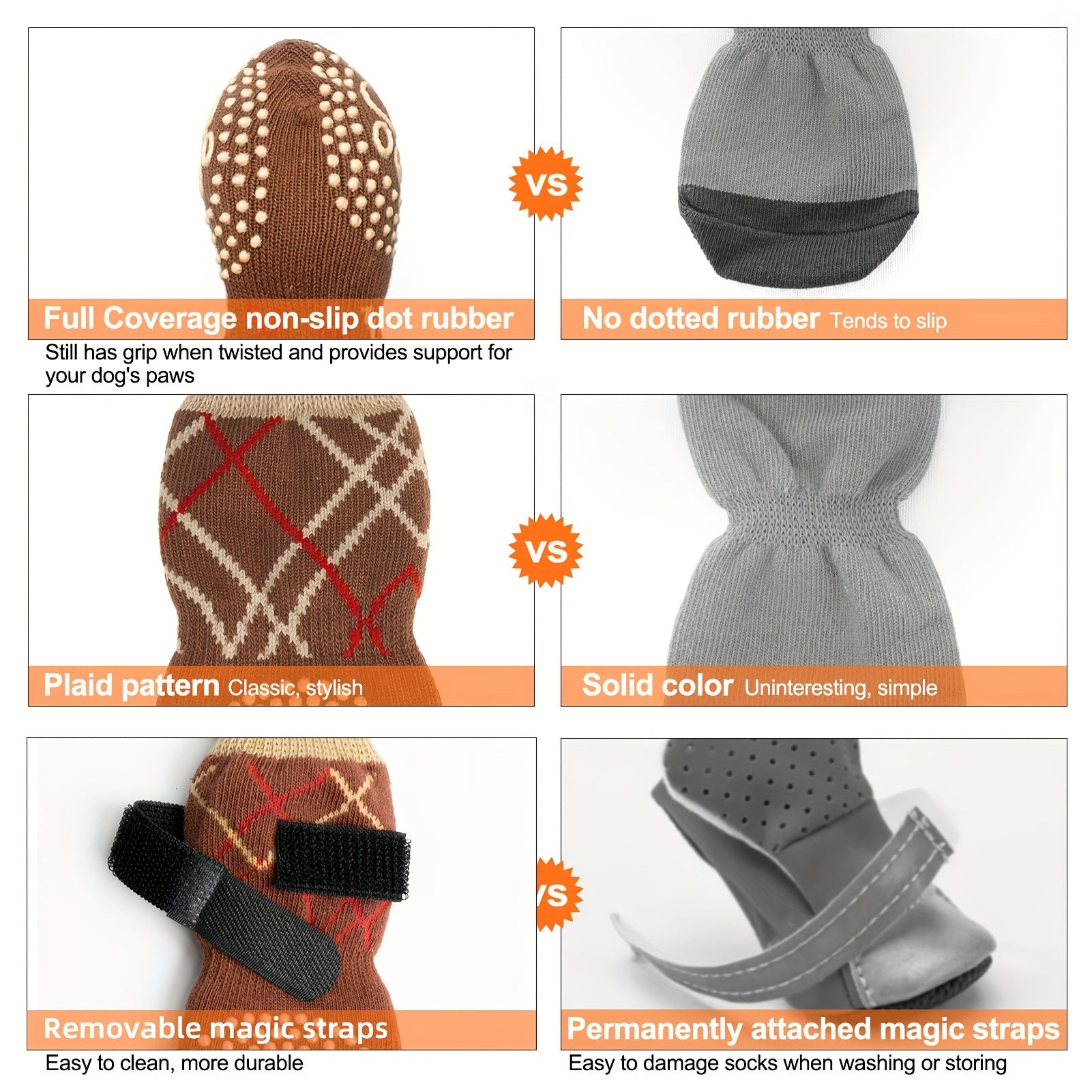 All-Weather Anti-Slip Plush Dog Boots for Medium & Large Breeds