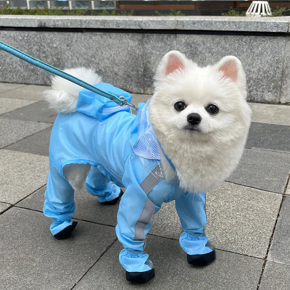Dog Raincoat with Boots - Waterproof Puppy Rainwear