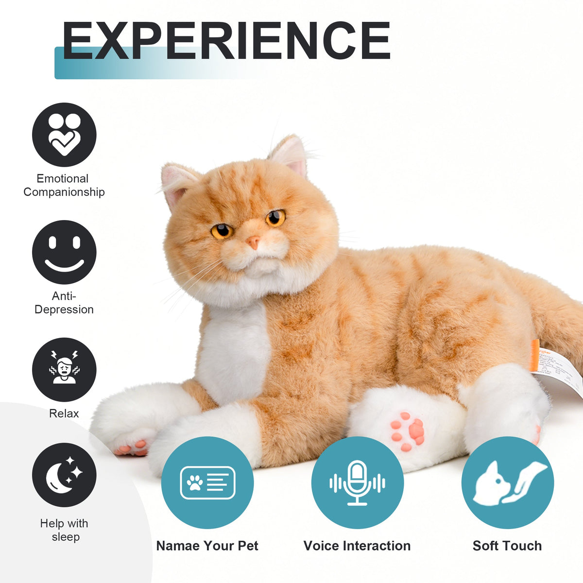 Percy Robot Cat – Interactive Weighted Comfort Toy