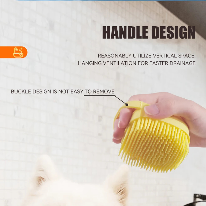 Pet Bathing Brush – Soft Silicone Massage Tool