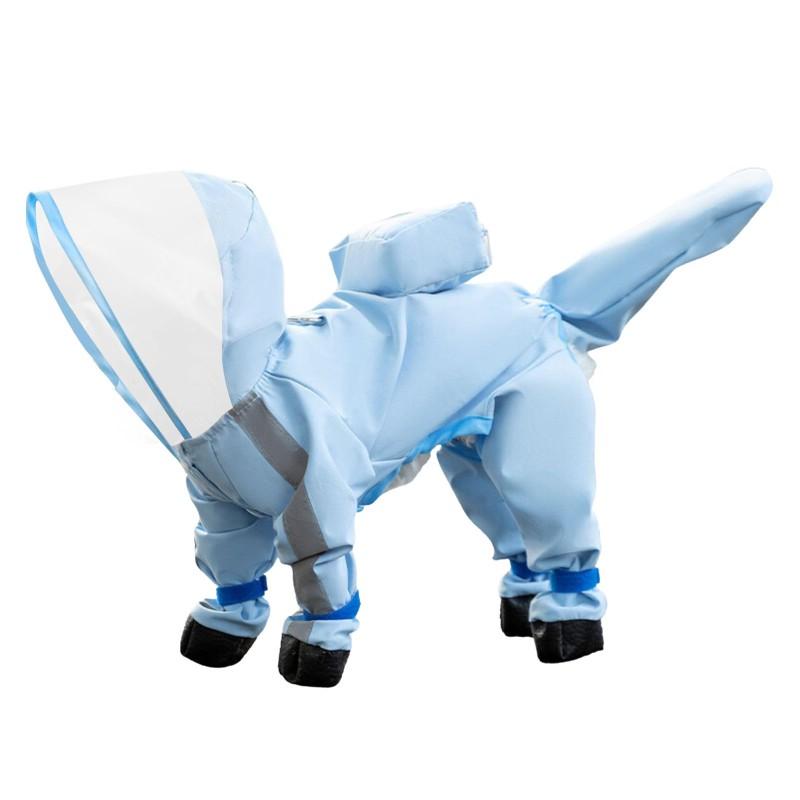 Waterproof Dog Raincoat - Reflective Dog Jacket Adjustable Fit