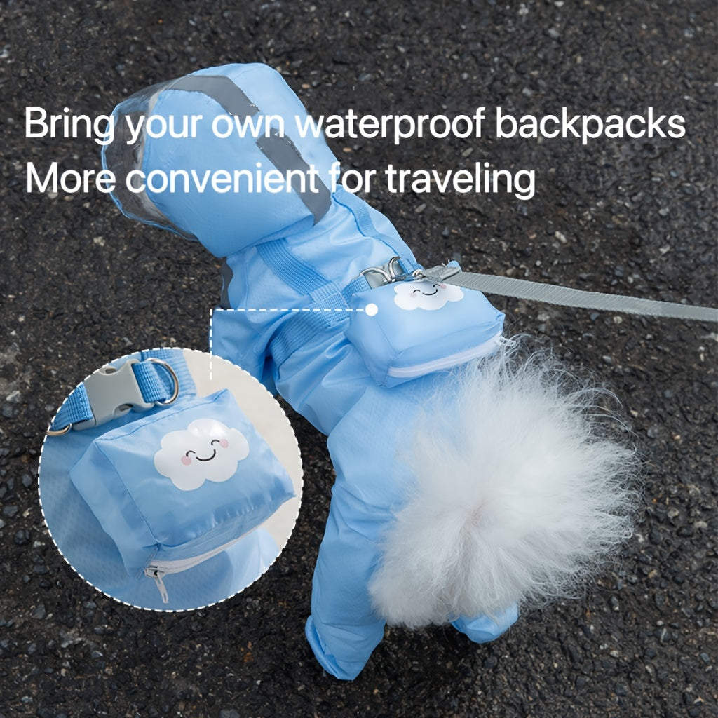 Waterproof Dog Raincoat - Breathable Reflective Coat