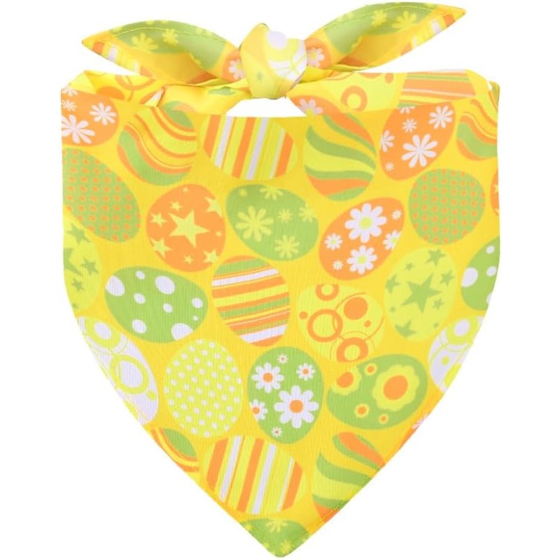 Easter Dog Bandana - Adjustable Washable Triangle Neckerchief