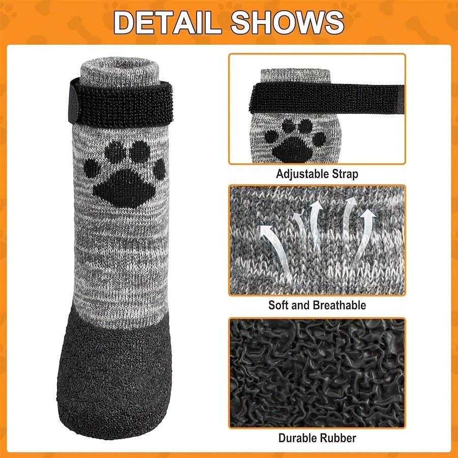 Dog Socks - Waterproof Anti-Slip Pet Footwear Protection