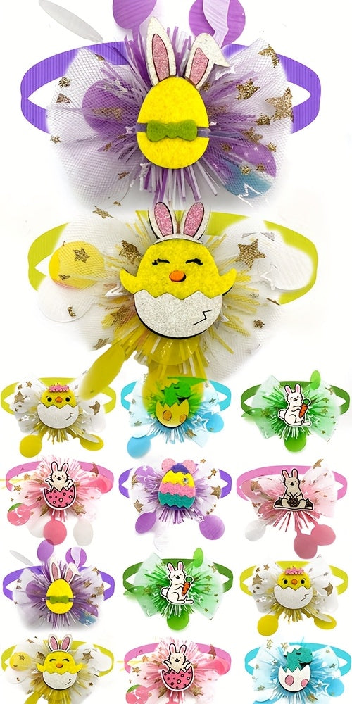 Easter Dog Bow Ties - Adjustable Small Dog Accessories