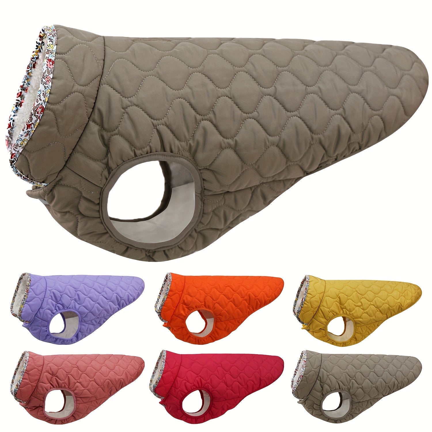 Dog Winter Jacket - Cold Weather Dog Coat with Dark Snap Buttons