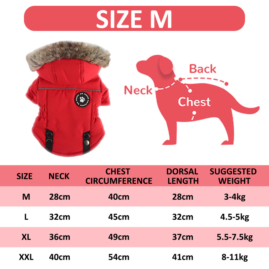 Dog Winter Coat - Warm Windproof Small Dog Jacket