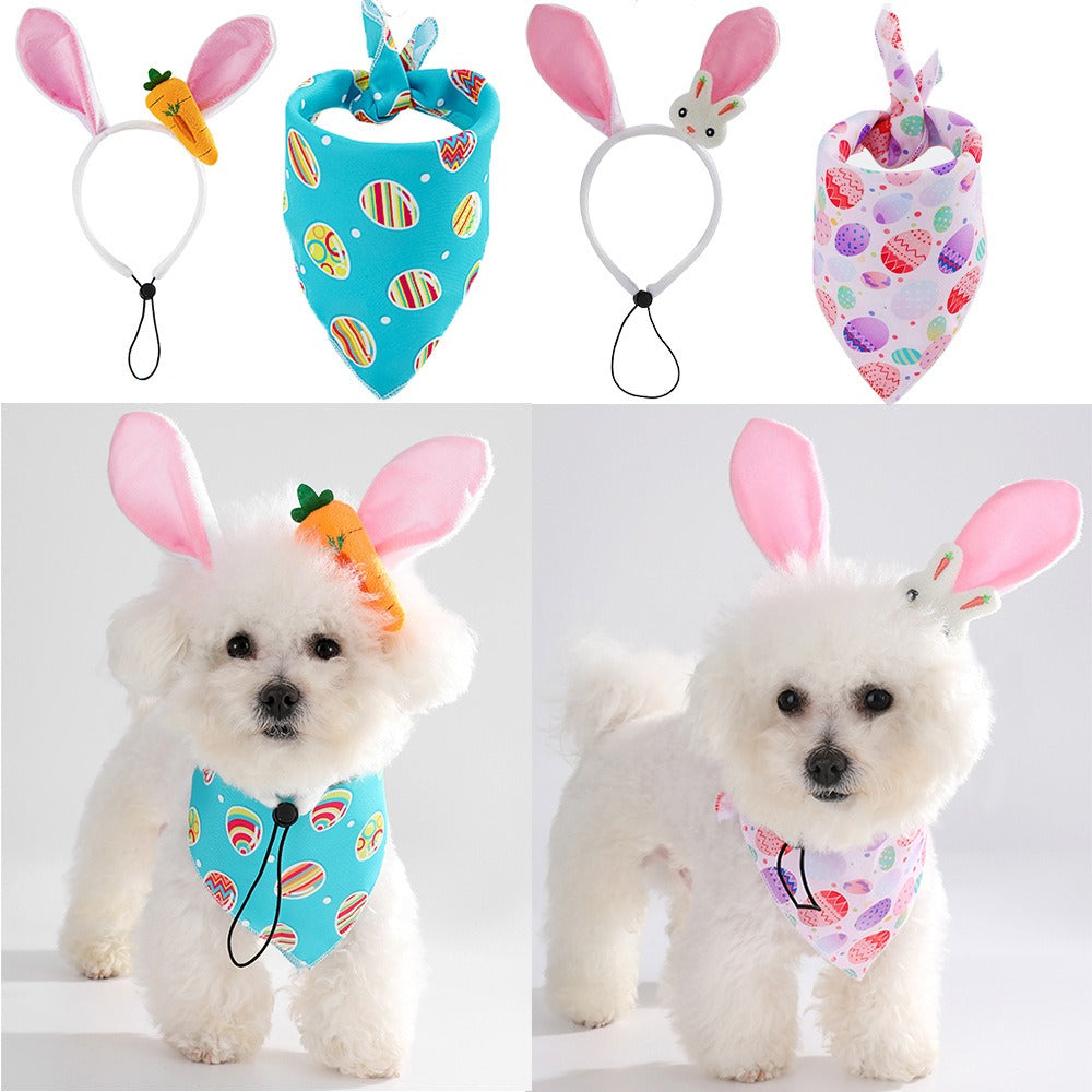 Easter Pet Scarf - Dog Headband Rabbit Accessories
