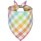 Easter Dog Bandana - Colorful Plaid Scarf