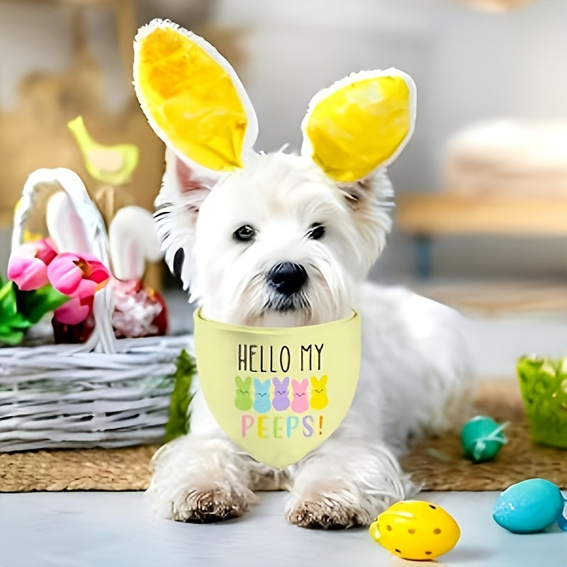 Easter Dog Bandana - Adjustable with Easter Egg Design