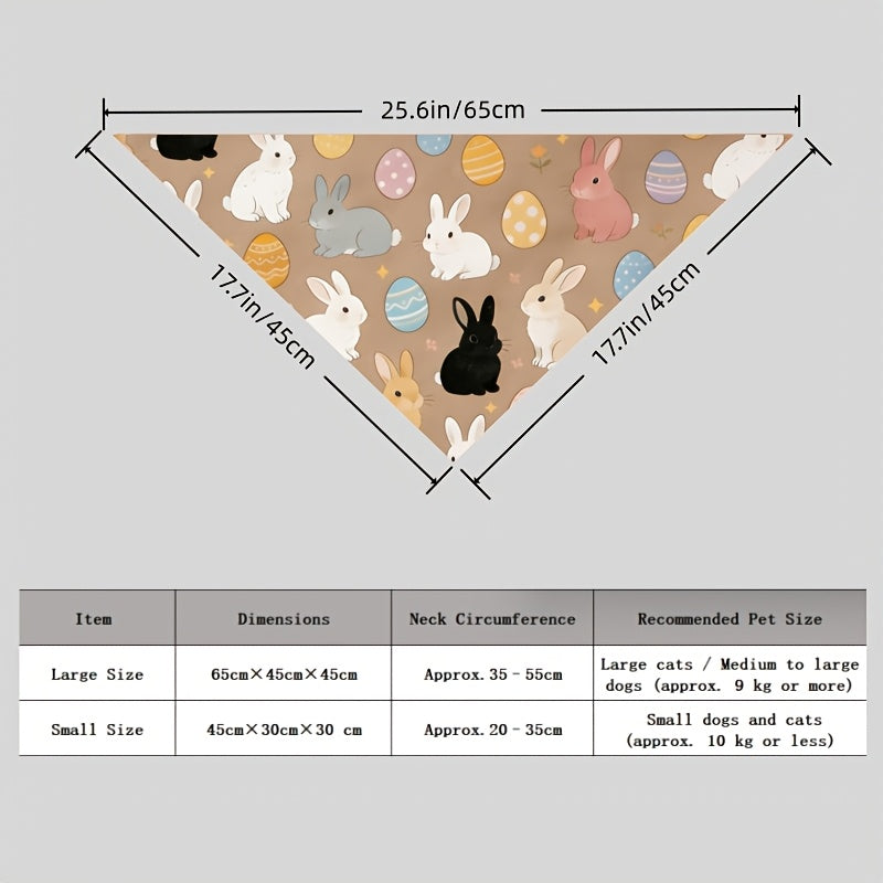 Easter Dog Scarf - Adjustable Triangular