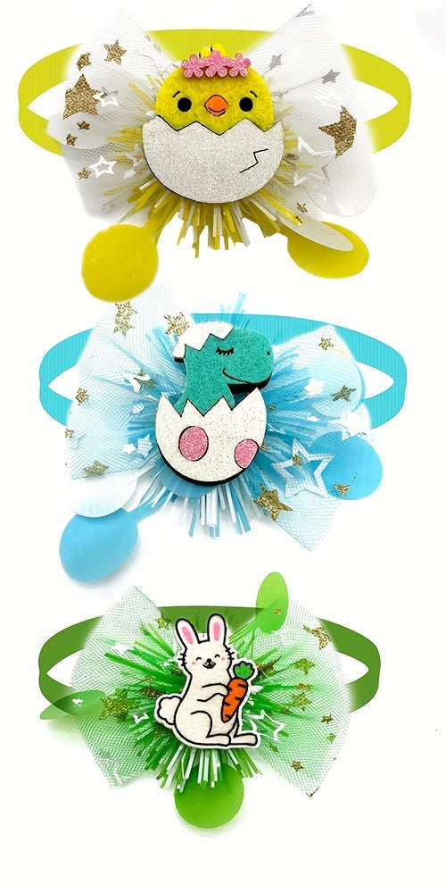 Easter Dog Bow Ties - Adjustable Small Dog Accessories