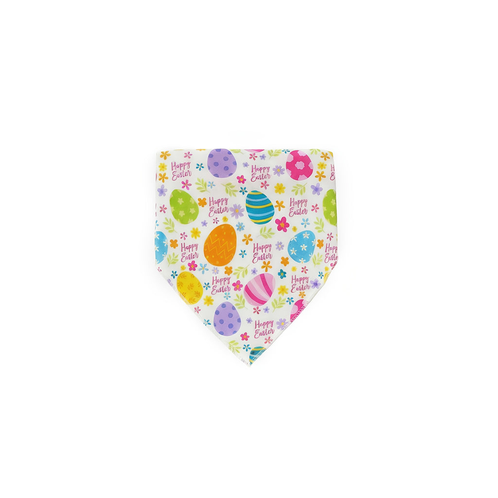 Pet Easter Egg Print Bandana for Small Dogs & Cats - Soft Breathable Triangle Collar Scarf with Adjustable Rope Tie, Easter Egg Pattern Suitable for Puppies, Kittens, Spring Festival Accessory, for Small to Medium Dogs