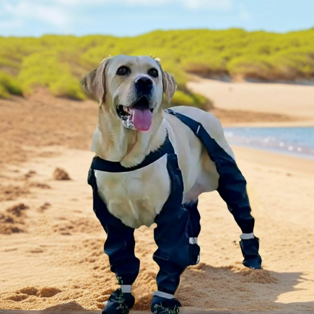 Waterproof Dog Boots Anti-Slip with Adjustable Straps