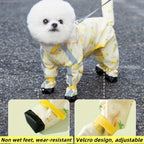 Dog Raincoat - Windproof Pet Rain Jacket with Reflective Strips
