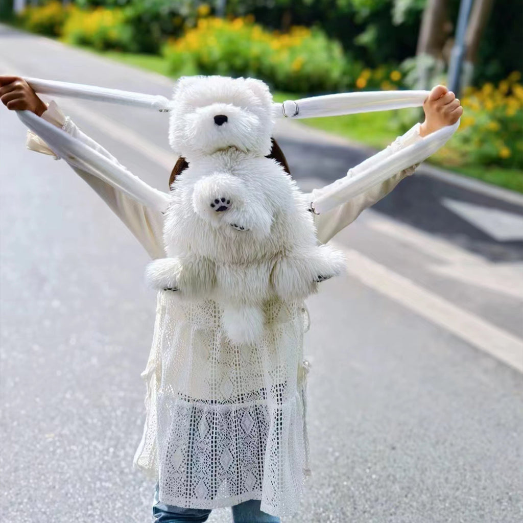 Westie Dog Backpack – Plush Bag for Girls & Puppy Lovers