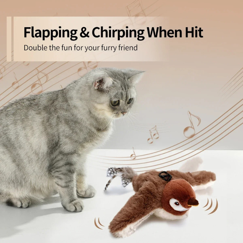 Flapping Bird Cat Toy – Interactive Catnip Plush