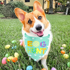 Easter Dog Bandanas - Adjustable Large Pet Scarves Bunny Patterns