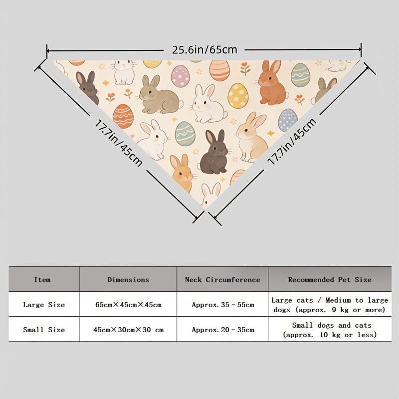 Easter Dog Scarf - Adjustable Pet Neckwear