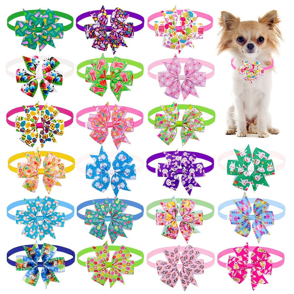 Easter Dog Bow Ties - Adjustable Pet Bows in Bulk